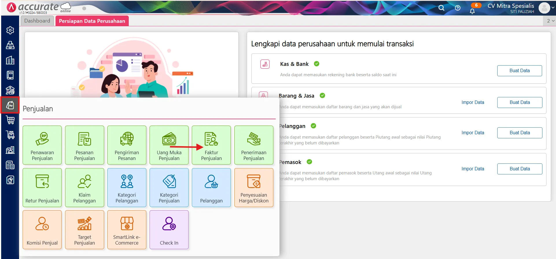 menggunakan fitur kategori keuangan